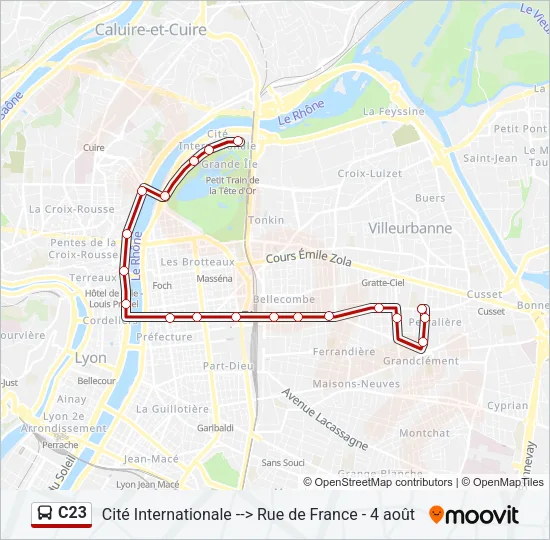 C23 Bus Line Map