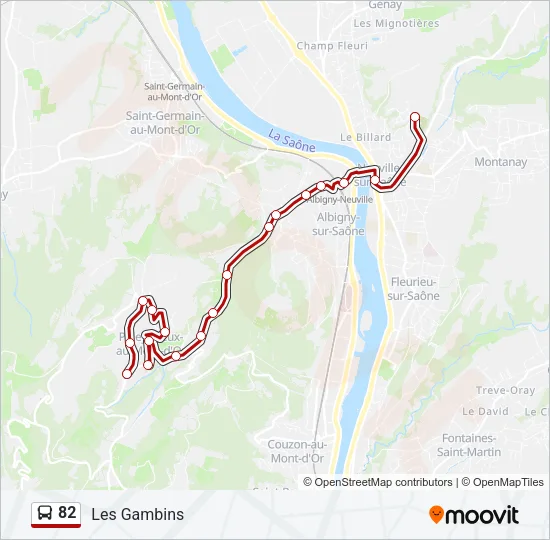 82 Bus Line Map