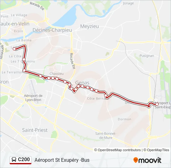 C200 Bus Line Map