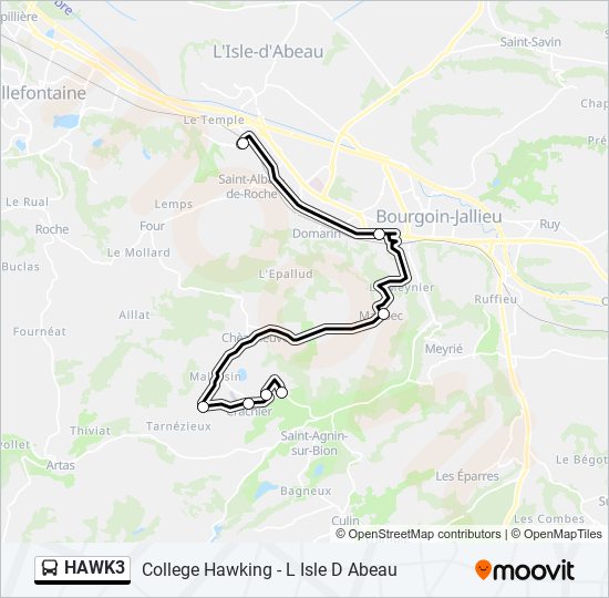 Mapa de HAWK3 de autobús