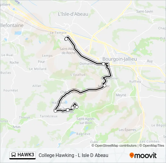 HAWK3 Bus Line Map