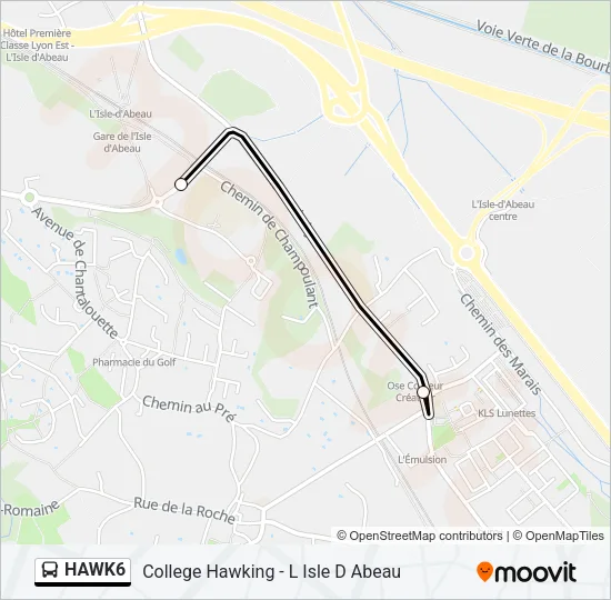 HAWK6 Bus Line Map