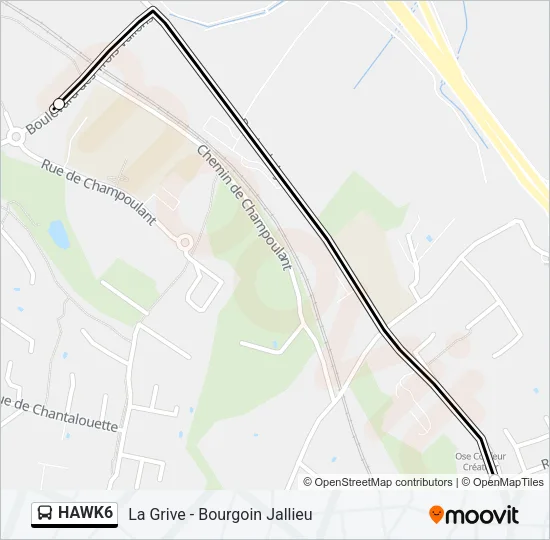 HAWK6 Bus Line Map