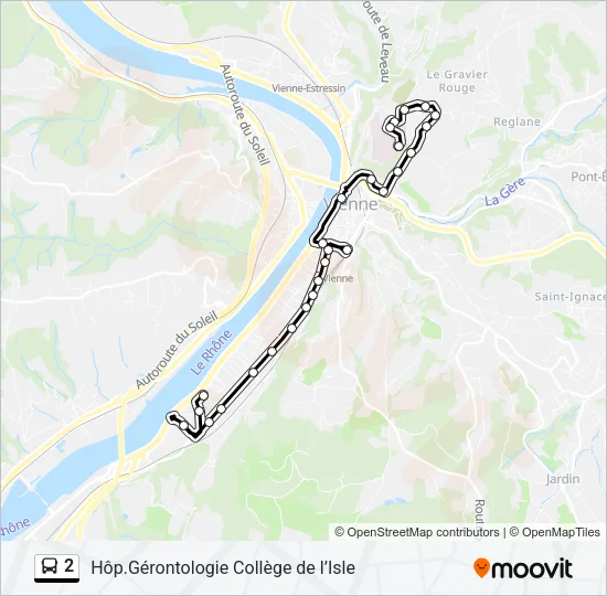 2 Bus Line Map