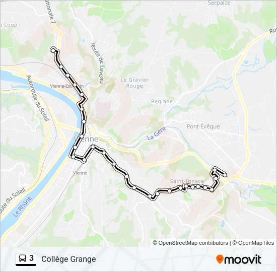 3 Bus Line Map