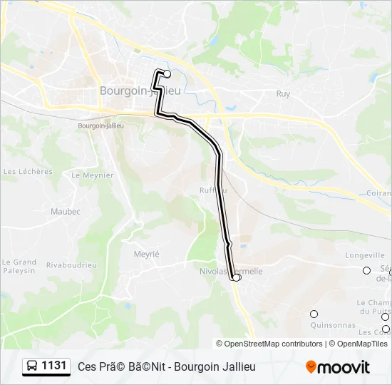 1131 Bus Line Map