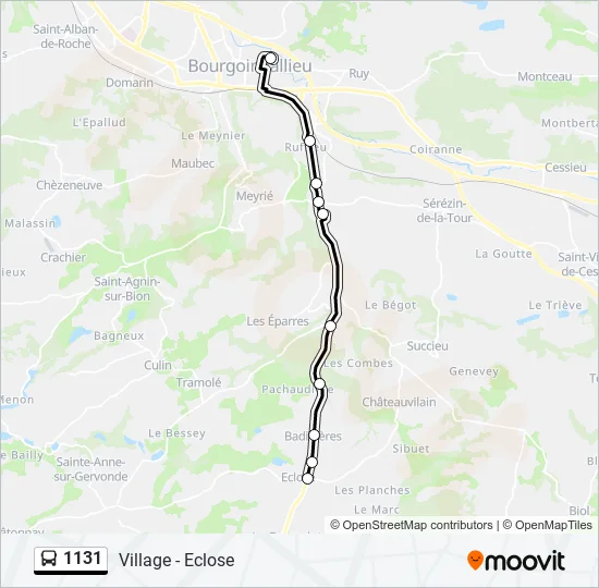 1131 Bus Line Map