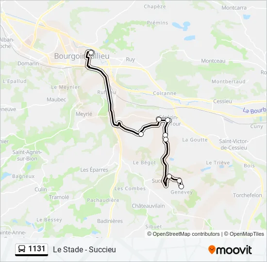 1131 Bus Line Map