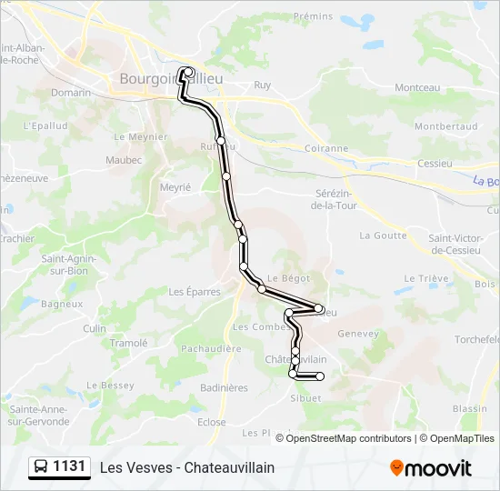 1131 Bus Line Map