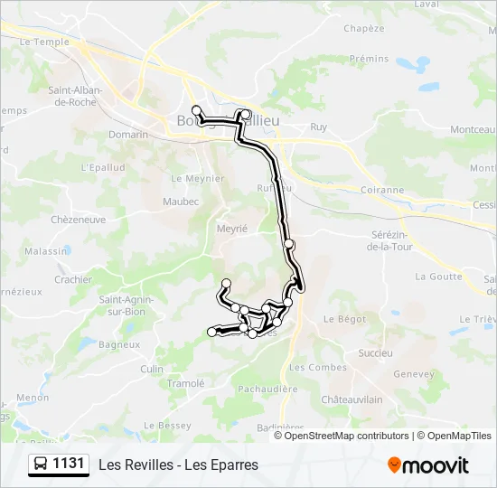 1131 Bus Line Map