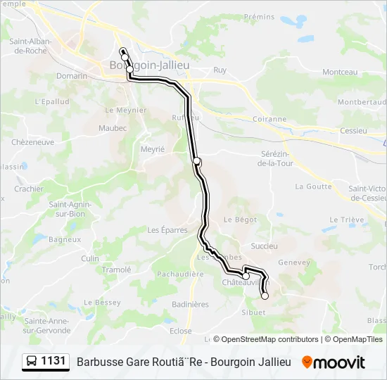 1131 Bus Line Map