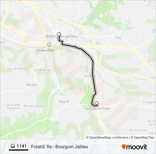 1141 Bus Line Map