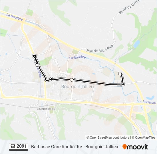 Mapa de 2091 de autobús