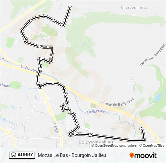 AUBRY Bus Line Map