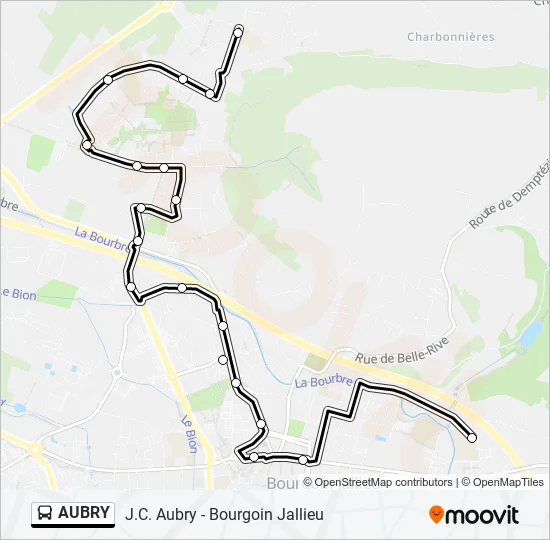 AUBRY Bus Line Map