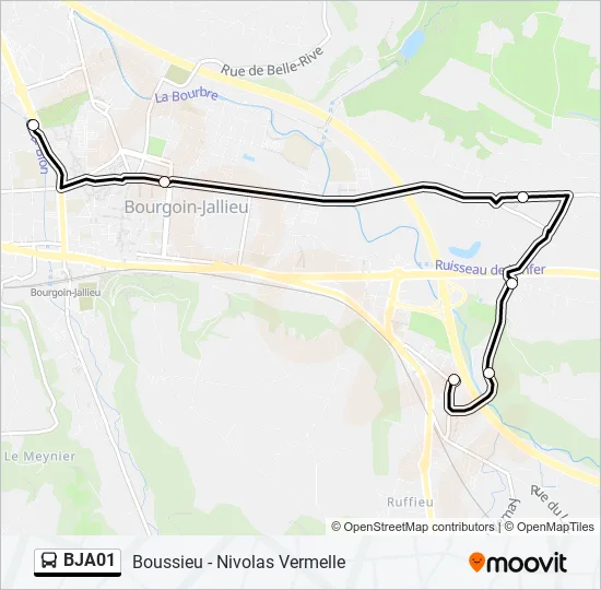 BJA01 Bus Line Map