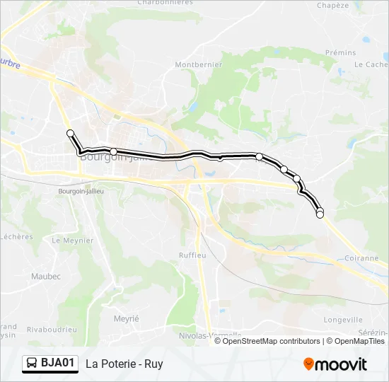 BJA01 Bus Line Map