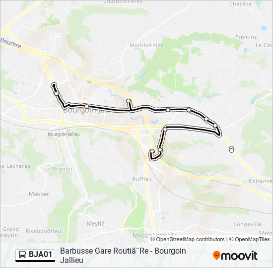 BJA01 Bus Line Map