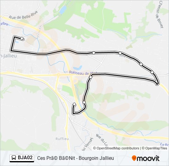 BJA02 bus Line Map