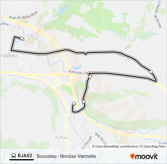 BJA02 Bus Line Map