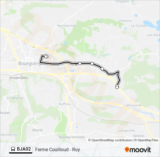 BJA02 Bus Line Map