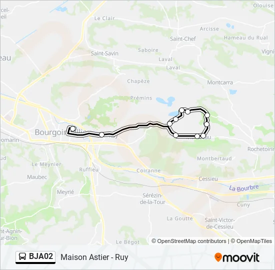 BJA02 Bus Line Map