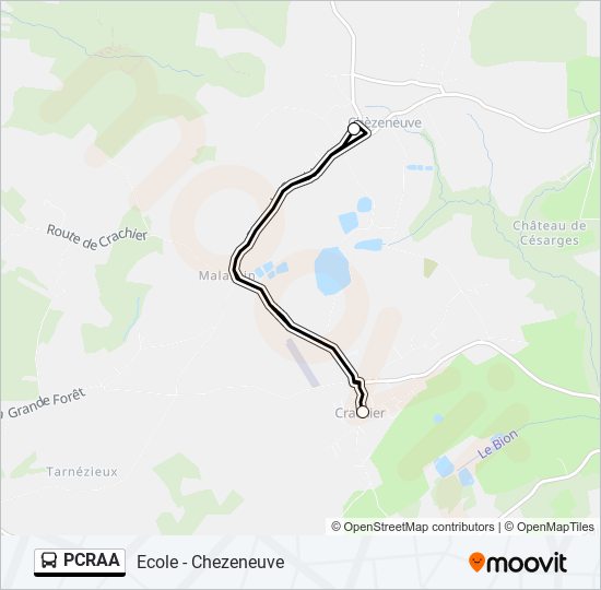 Mapa de PCRAA de autobús