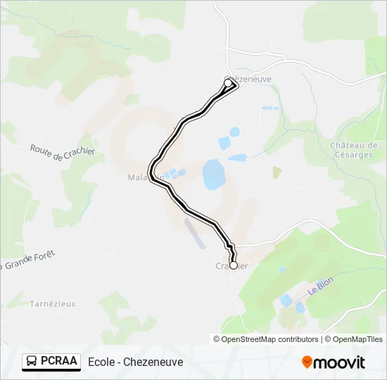 PCRAA Bus Line Map
