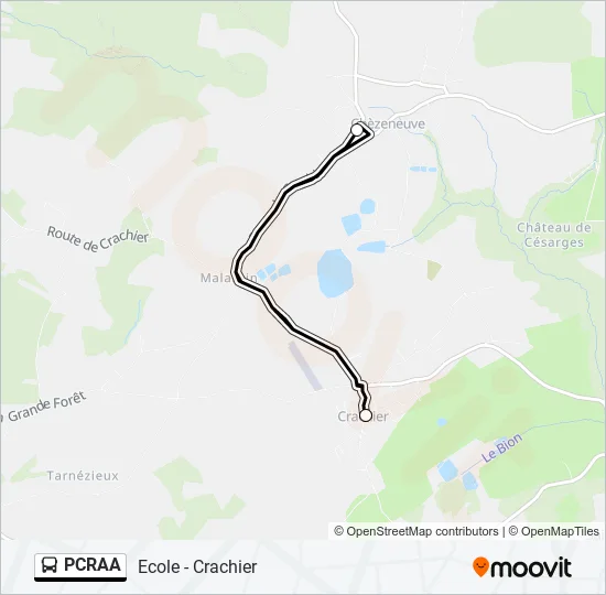 PCRAA Bus Line Map
