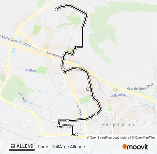 ALLEND Bus Line Map