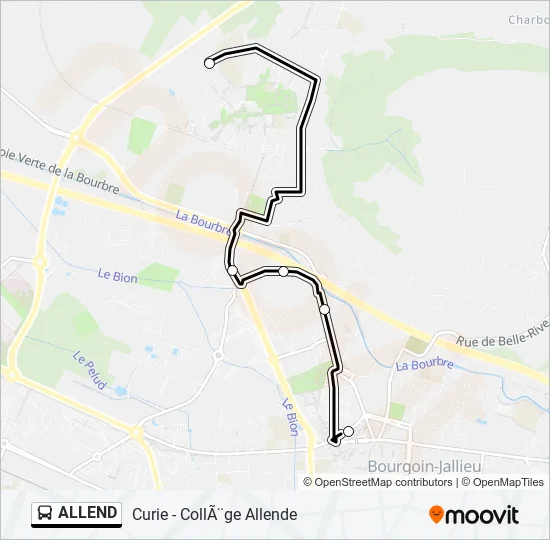 ALLEND Bus Line Map