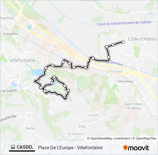 CASDEL Bus Line Map