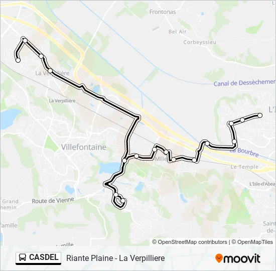 CASDEL Bus Line Map