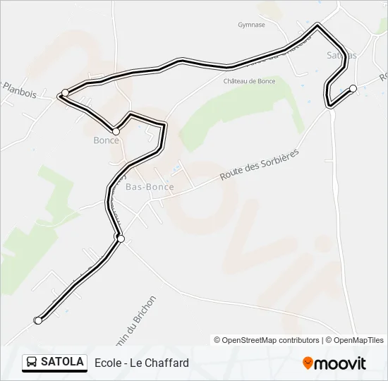SATOLA Bus Line Map