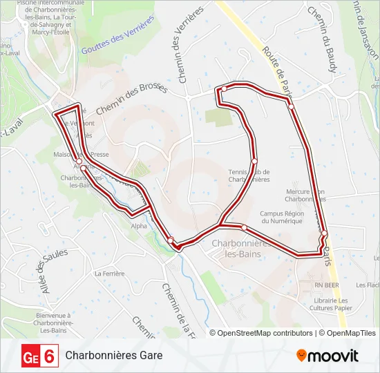 GE6 Bus Line Map