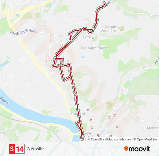 S14 Bus Line Map