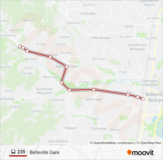 235 Itinéraire - Beaujeu - Belleville-En-Beaujolais: Horaires, Arrêts ...