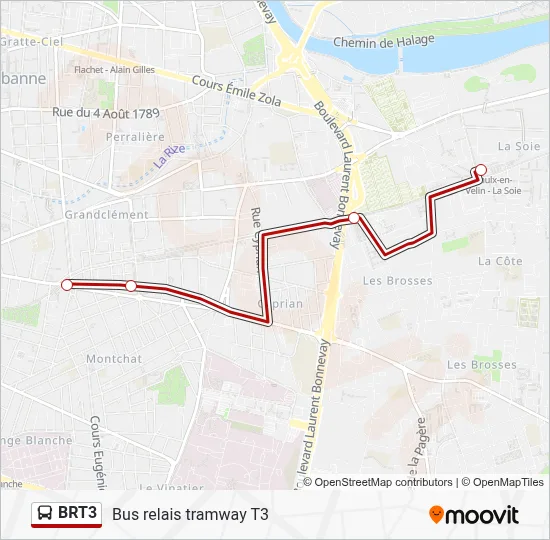 BRT3 Bus Line Map