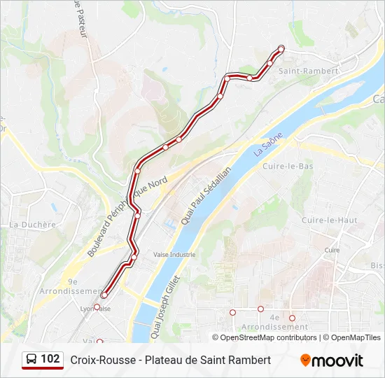 102 Bus Line Map