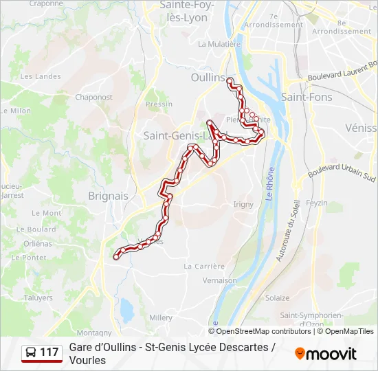 117 Bus Line Map