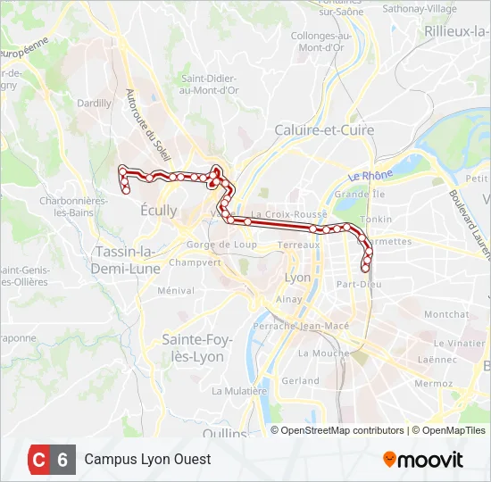 C6 Bus Line Map