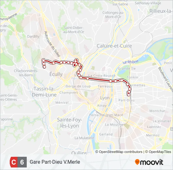 C6 Bus Line Map