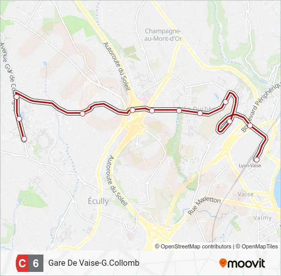 C6 Bus Line Map