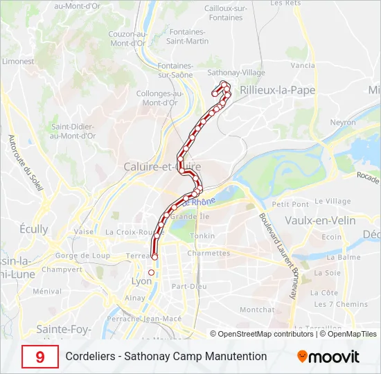 9 Bus Line Map