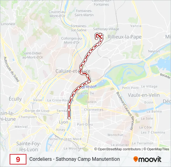 9 Bus Line Map