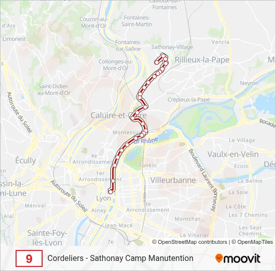 9 Bus Line Map