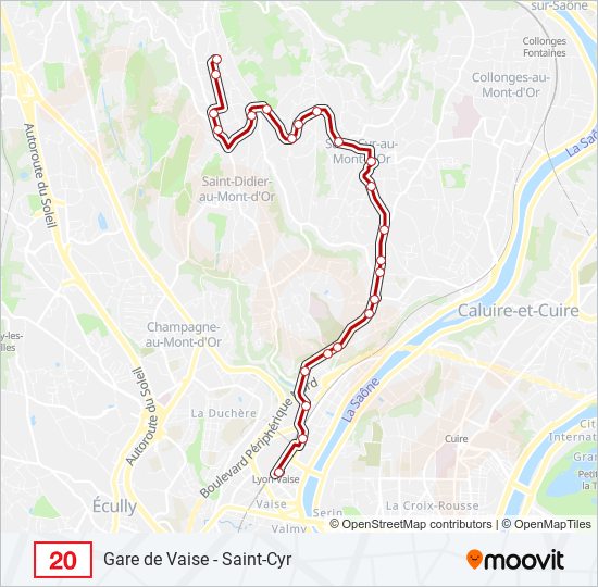 Mapa de 20 de autobús