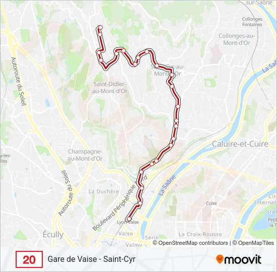 20 Bus Line Map