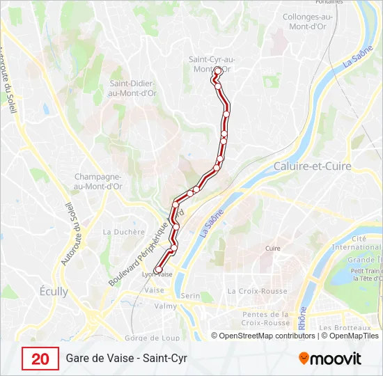 20 Bus Line Map