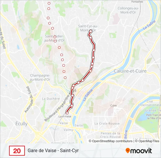 20 Bus Line Map
